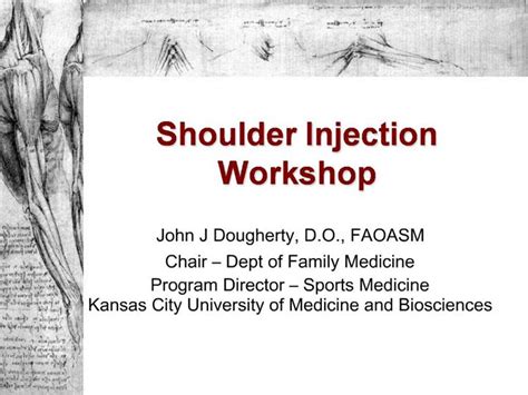 Ppt Shoulder Injection Workshop Powerpoint Presentation Free