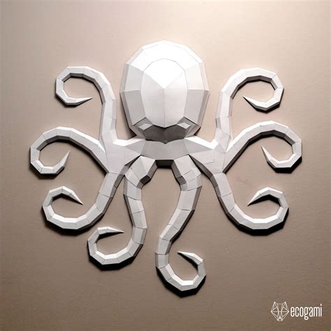 Make Your Octopus Papercraft Sculpture With Our Printable 3d Puzzle It