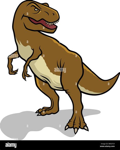 Dinosaur Vector Illustration Tyrannosaurus Stock Vector Image Art