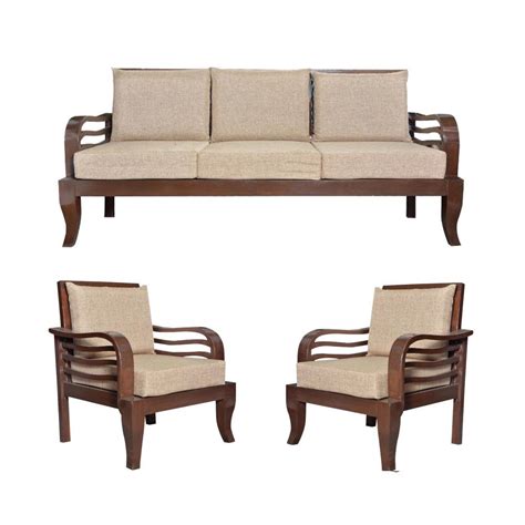 Lrf Brown Teak Wood Sofa Set For Home Rs 32000 Set Living Roomz Id