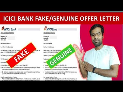 Icici Bank Offer Letter Original Vs Fake Kaise Pata Kare