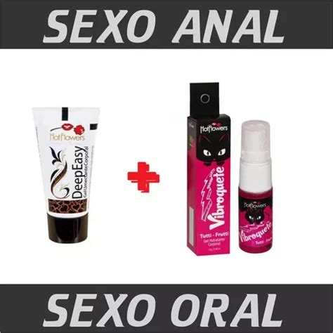 Kit Deep Easy E Vibroquete Hot Flowers Sexo Anal Oral Parcelamento Sem Juros