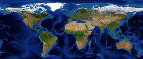 World Map Shaded Relief With Bathymetry Stock Photo Image Of Africa