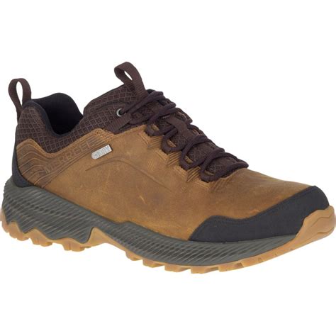 Merrell Mens Forestbound Merrell Tan Waterproof Lace Up Hiking Shoes J16503