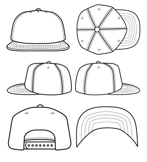 printable baseball cap template printable world holiday