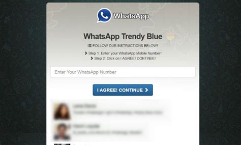 Whatsapp Trendy Blue The Program Which Signs You Up To A Premium Rate