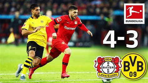 Leverkusen Vs Borussia Dortmund I 4 3 I Cans Debut Wonder Goal