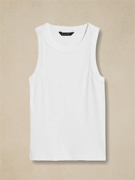 Fitted Ribbed Tank Banana Republic