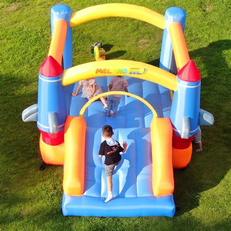 Kids Bounce House With Inflatable Slide Outdoor Play Meland