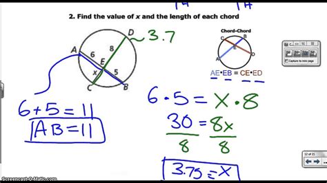 Lesson 4 Chord Chord Product Theorem Youtube