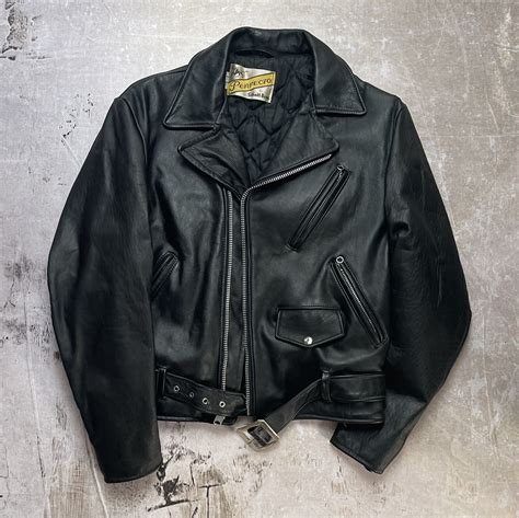 Amazing Rare Vintage Schott Perfecto Leather Biker Jacket Ramones My Xxx Hot Girl