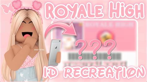 Creating My Own Royale High Id Card Youtube