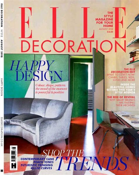 英国版 Elle Decoration 时尚家居装修装饰杂志 2018年8月刊 谷博杂志馆