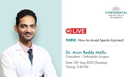 Continental Live Dr Arun Reddy Mallu Orthopedic Surgeon Youtube