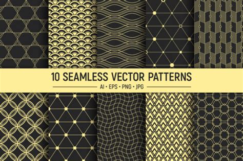 10 Seamless Circles Patterns Grafica Di Avk Graphics · Creative Fabrica
