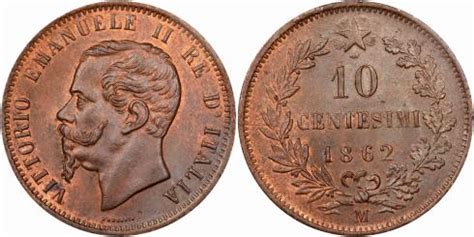 Maybe there's a road name in there somewhere — would get your letter where it needed to go; 10 Centesimi Italy 1862-1867, KM# 11 | CoinBrothers Catalog