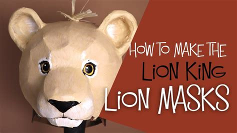 How To Make Lion Headdress Masks For The Lion King Jr Play Youtube