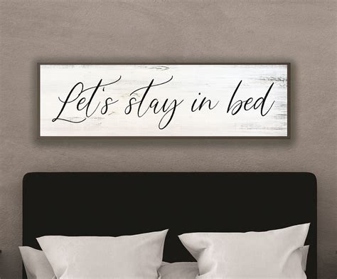 Let S Stay In Bed Sign Master Bedroom Wall Decor Over The Etsy