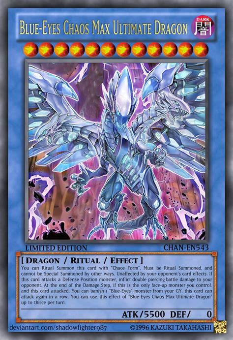Blue Eyes Chaos Max Ultimate Dragon By Shadowfighter987 On Deviantart In 2022 Yugioh Dragon