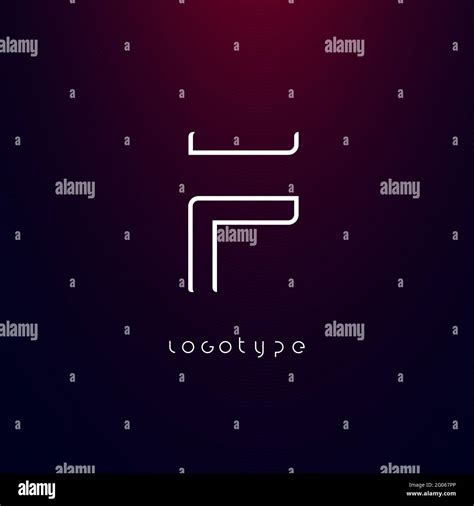 Futurism Style Letter F Minimalist Type For Modern Futuristic Logo