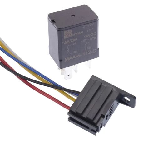 12v Micro Automotive Changeover Relay 35a 5 Pin Spdt With Harness Auto