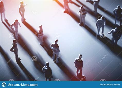 Two Groups Of People Separated By Blank Space. Stock Photo ...