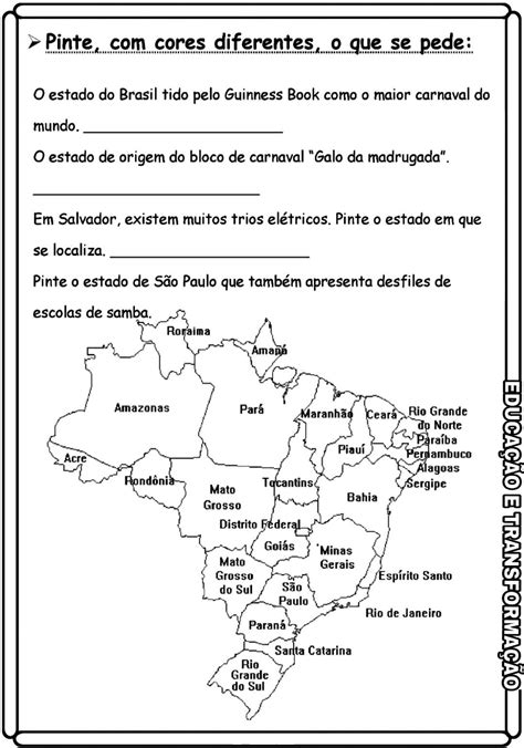 Avaliação De Geografia Sobre As Regiões Do Brasil 5o Ano Sobre Isso