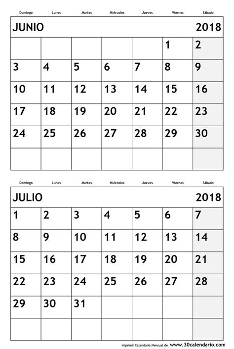 Calendario Junio Julio 2018 Calendario Junio Calendario Noviembre