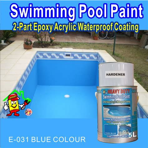 Blue E 031 5l Swimming Pool Paint 2 Part Epoxy Acrylic