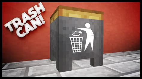 I used to be able to race the trash down to the lava dump and watch it drop in from the roof, but i've got to go very quickly now since objects move quicker through. Minecraft - How To Make A Working Trash Can - YouTube