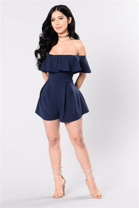 In My Feelings Romper - Navy | Fashion romper, Blue romper outfit, Fashion nova outfits