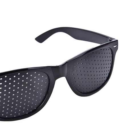 black sunglasses anti fatigue vision care pin hole microporous glasses eye exercise eyesight