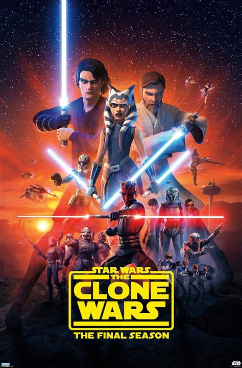 Star Wars The Clone Wars Season 7 Key Art Wall Poster 14725 X 22
