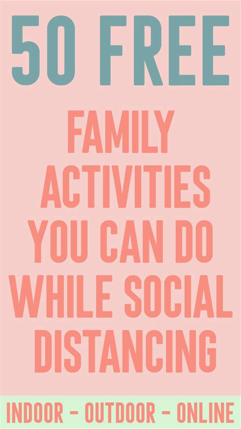 Maybe you would like to learn more about one of these? 50 Free Family Activities You Can Do While Social ...