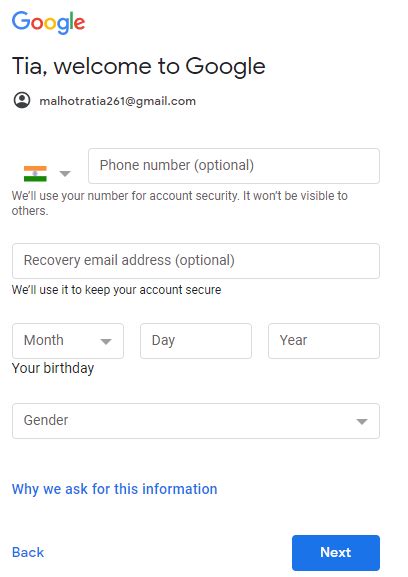 How To Create Gmail Account Javatpoint