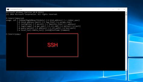 Ssh Client On Windows Using The Command Prompt Ssh From Windows To