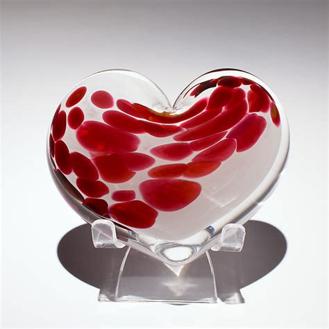 Forget Me Not Heart Paperweight By April Wagner Art Glass Paperweight Artful Home