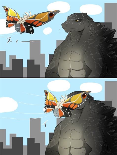 Twitter Godzilla Funny Godzilla X Mothra Mothra X Godzilla