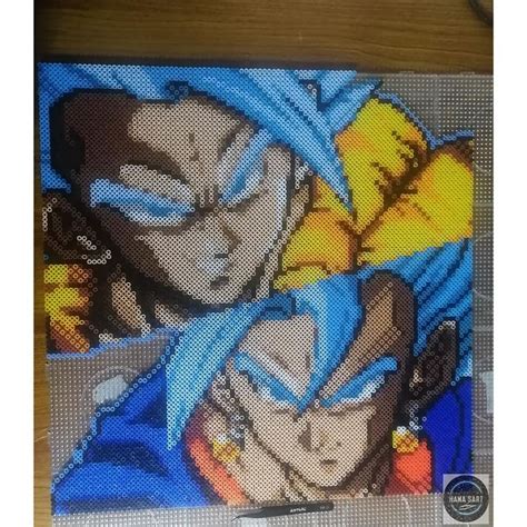 Gogeta Blue Vegetto Blue Dragon Ball S Per Hama Beads Dragones