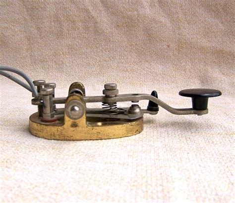 Steampunk Telegraph Key Vintage Morse Code Ambassador Deluxe Etsy Morse Code Necklace Morse