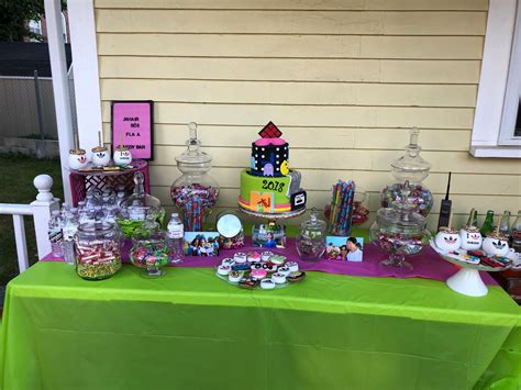 80s Theme Candy Flava Table Birthday Party Themes 80s Party Candy