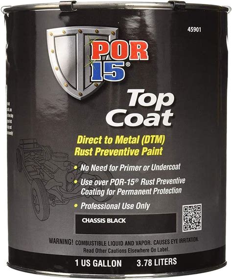 Buy Por 15 Chassis Black Top Coat Paint 1 Gl Direct To Metal Paint