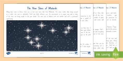 Matariki Overview Matariki Star Cluster