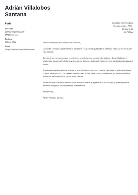 Carta Presentacion Para Adjuntar Curriculum Vitae Financial Report