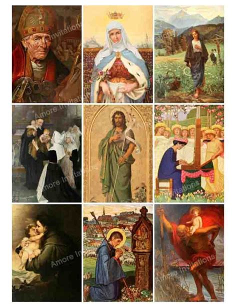 Digital Vintage Religious Christian Art Collage Sheet Bundle Etsy
