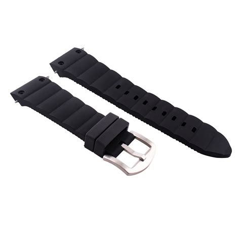 24mm Silicone Watch Band Rubber Strap For Fit Cartier Watch Black Ebay