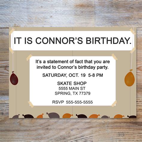 The Office Themed Birthday Party Invitation Etsy