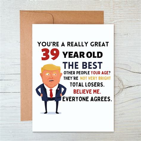 39th Birthday Card Funny 39th Birthday Card 39th Birthday Etsy New