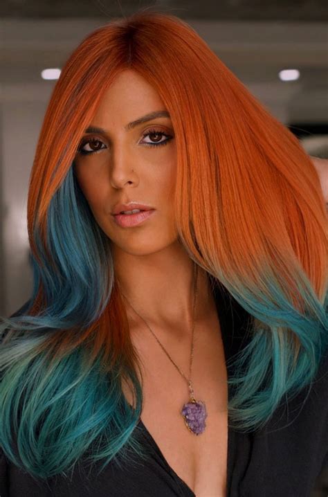 20 Unconventional Hair Color Ideas To Make A Statement Orange Blended