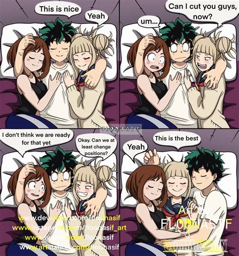 deku uraraka y himiko toga comic commission by floonasif on deviantart himiko toga izuku